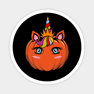 Unicorn Pumpkin Face Magnet